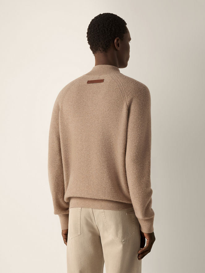 Mélange Oasi Cashmere Zip - Beige