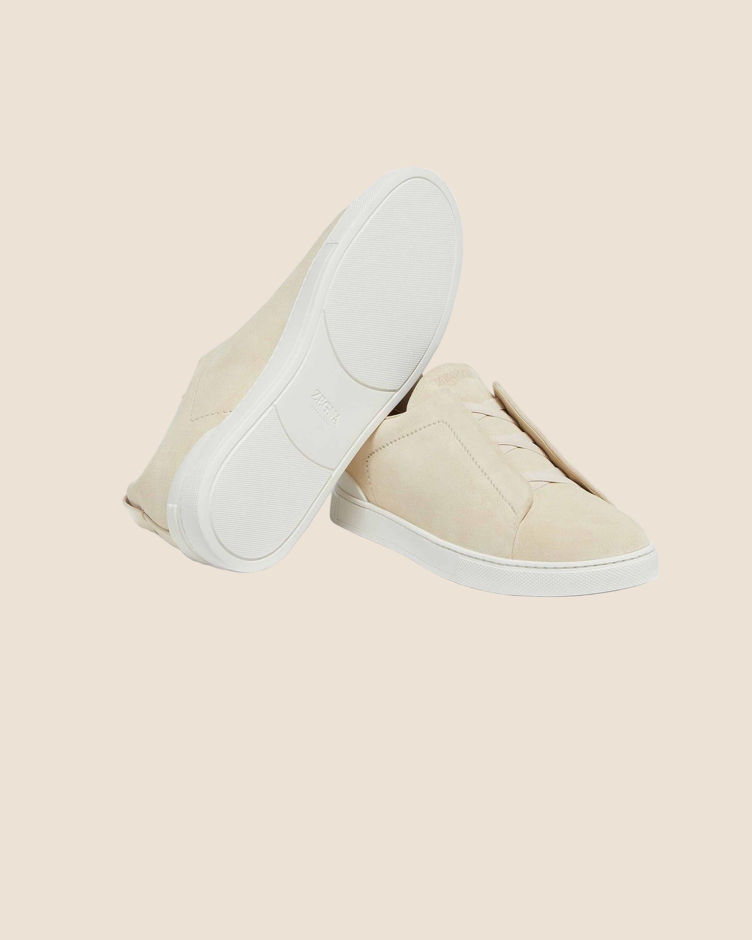 Lys Beige Semsket Triple Stitch