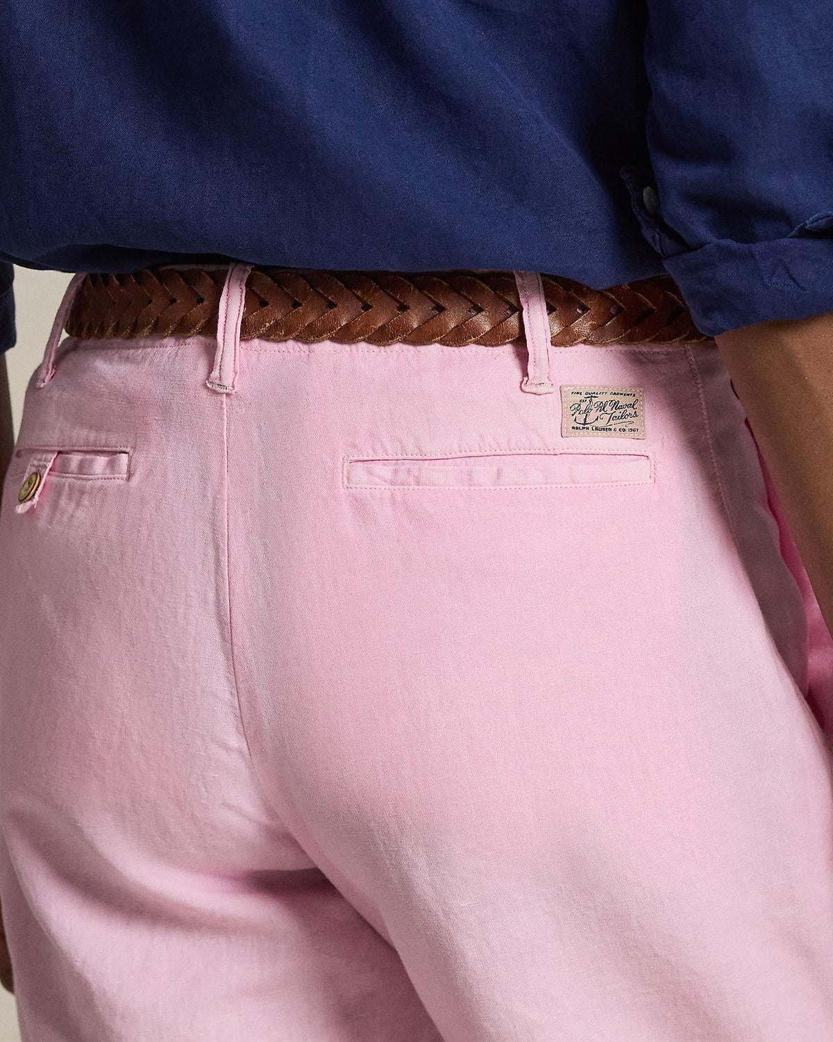 Maritim Bomull/Lin Shorts - Rosa