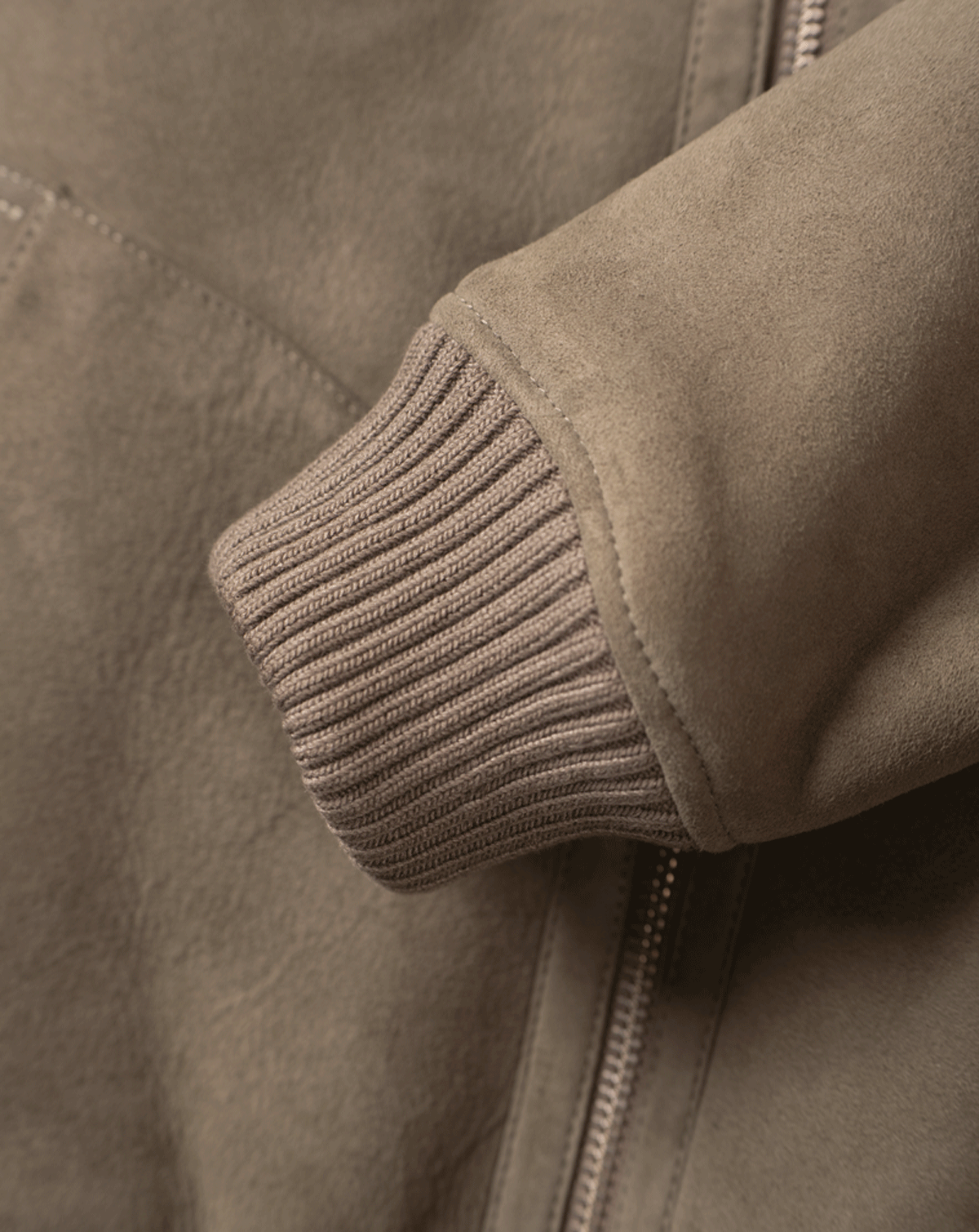 Kort skinnjakke - Lys brun