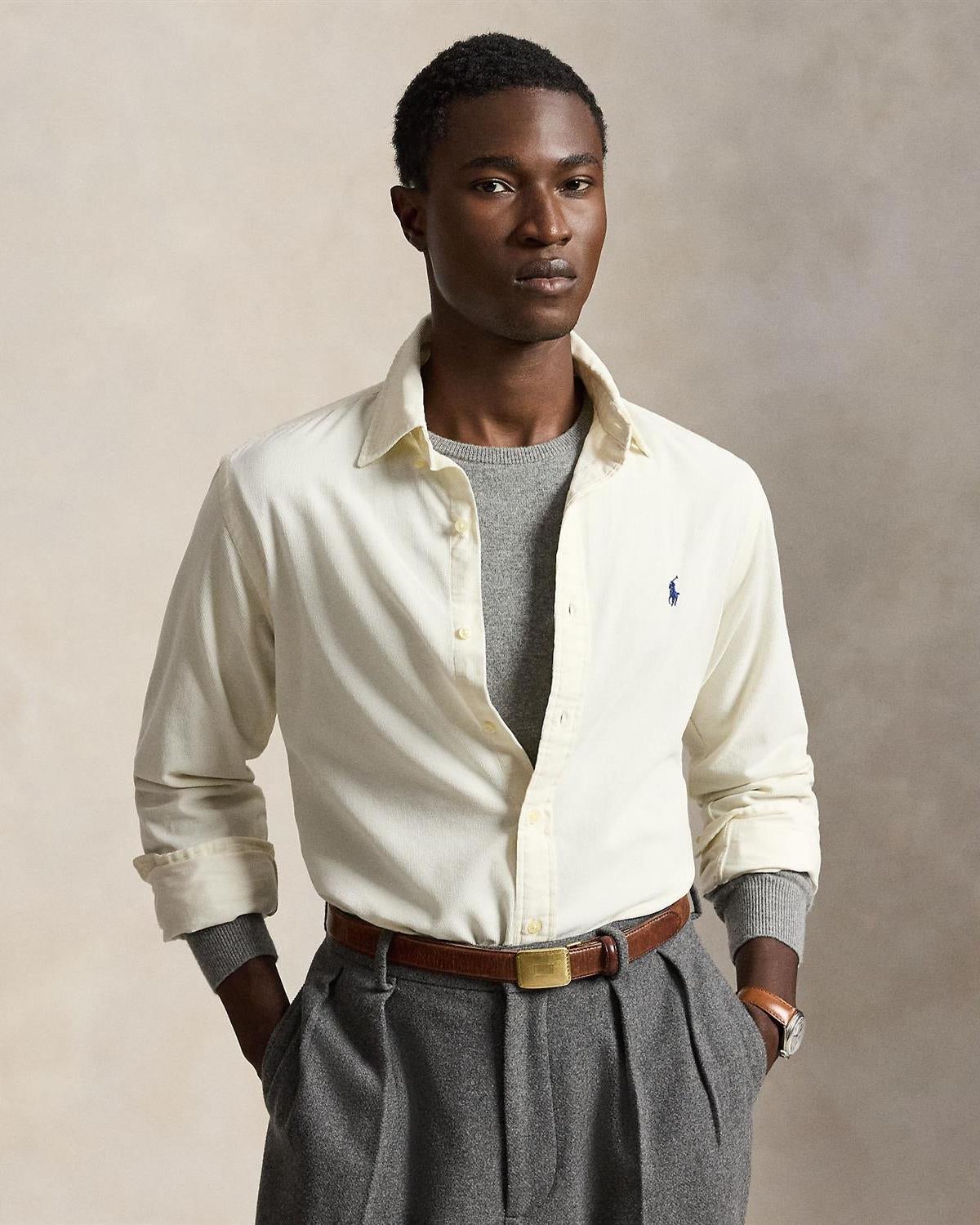 Cordroy custom fit - Krem