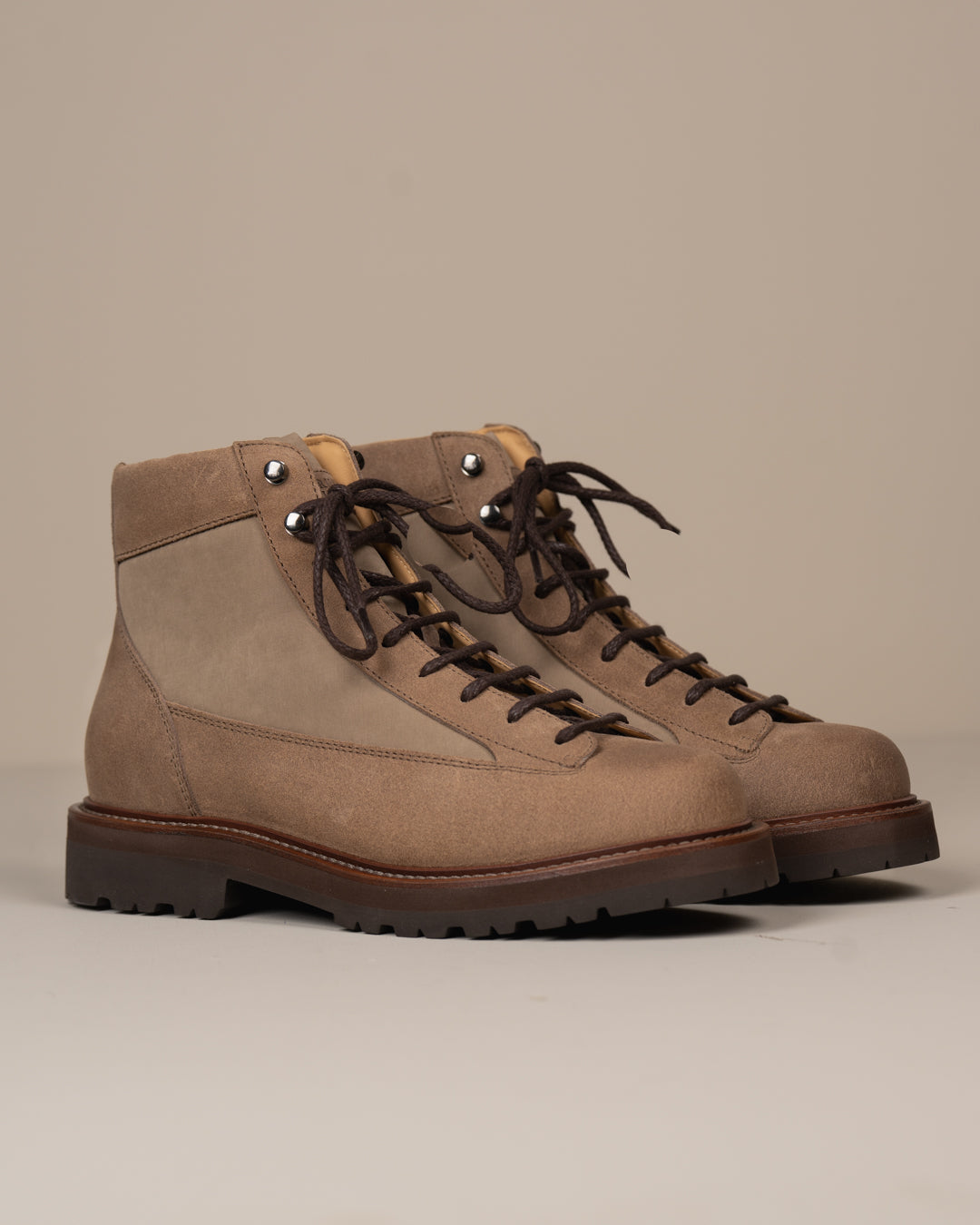 Nylon-Trimmed Suede Hiking Boots