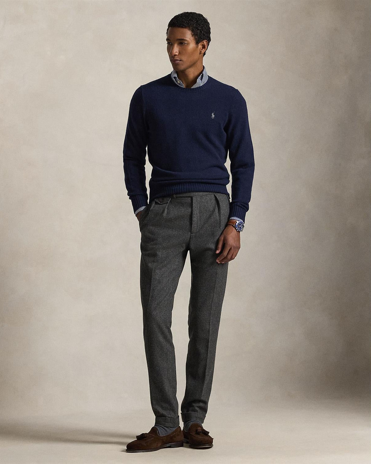 Genser Ull/Cashmir - Navy