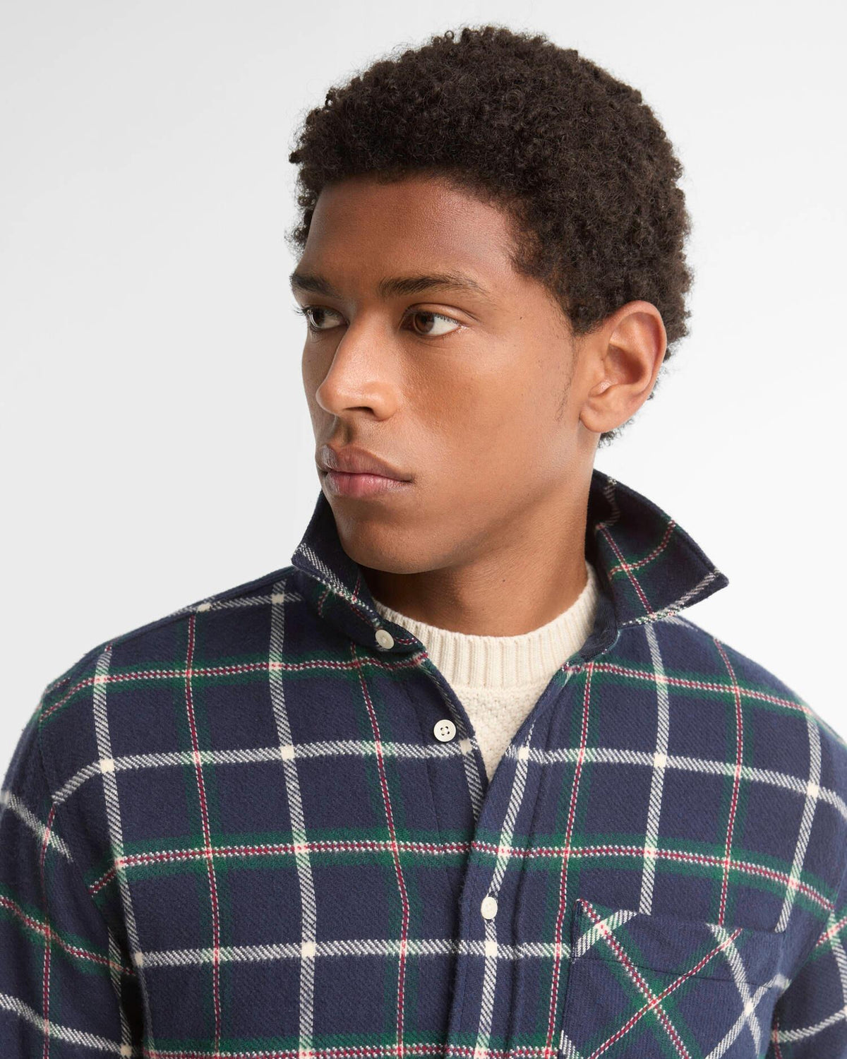 Flanell skjorte Hetton - Navy