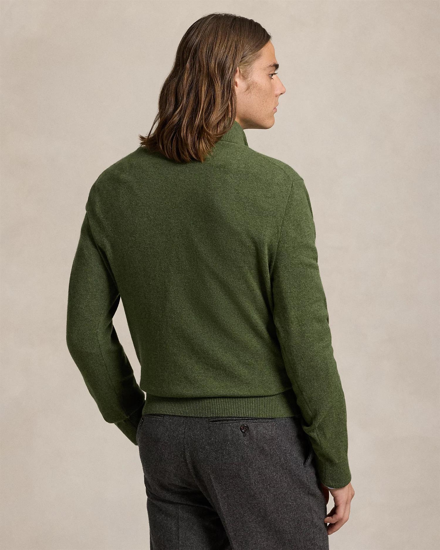 Rustikk Merino Half Zip - Grønn-Polo Ralph Lauren-www.gunnaroye.no