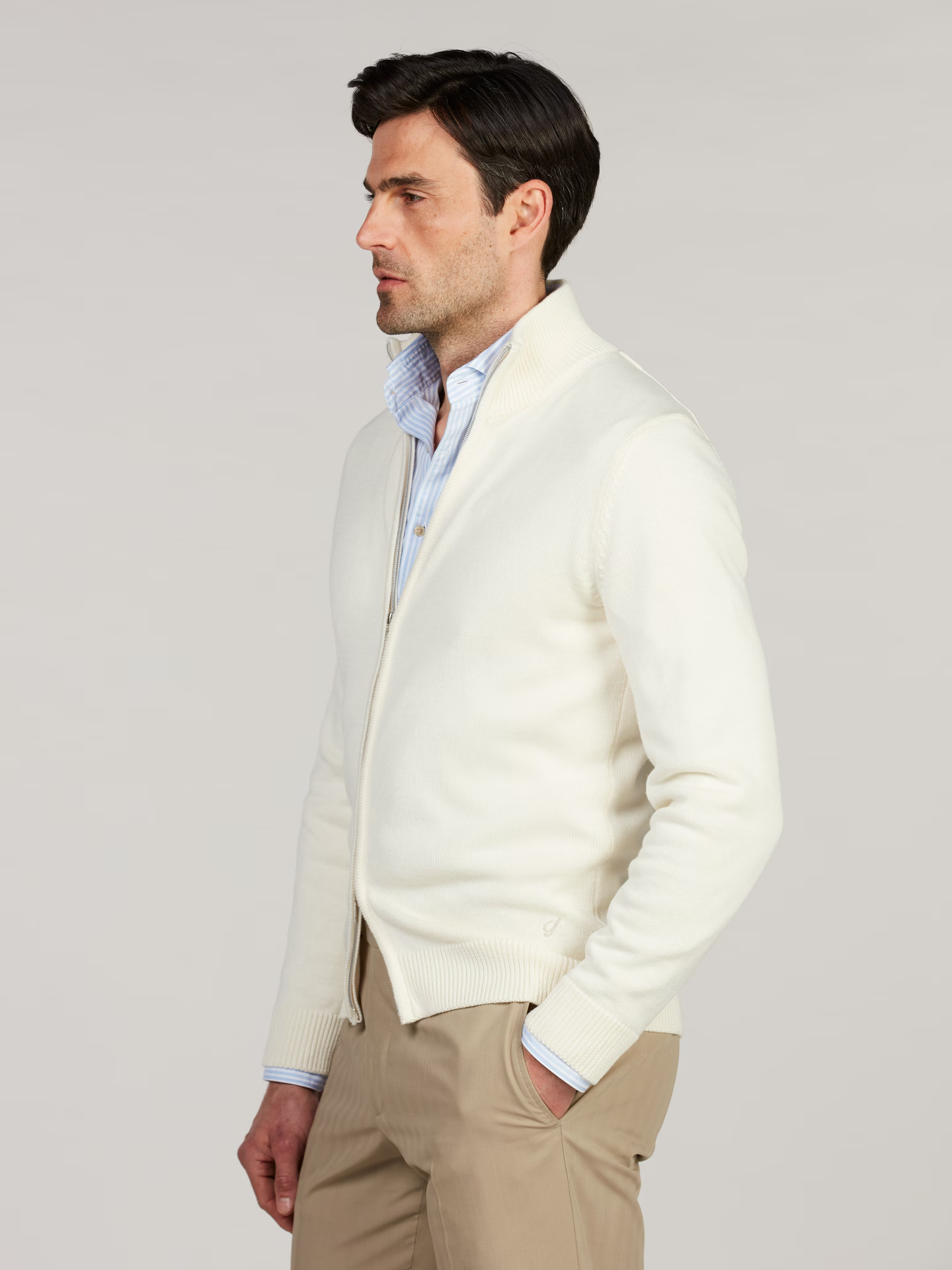 Full-Zips Bomull - Hvit