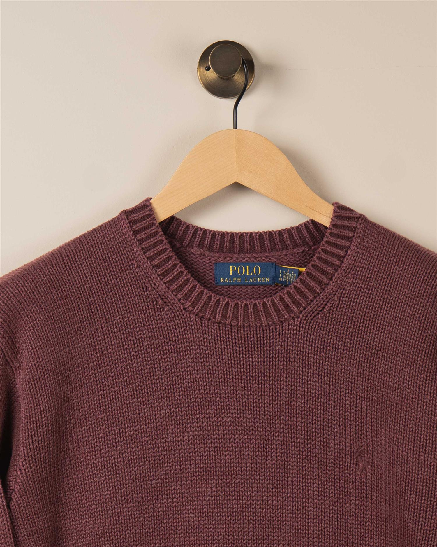 Bomull Rundhals - Burgunder