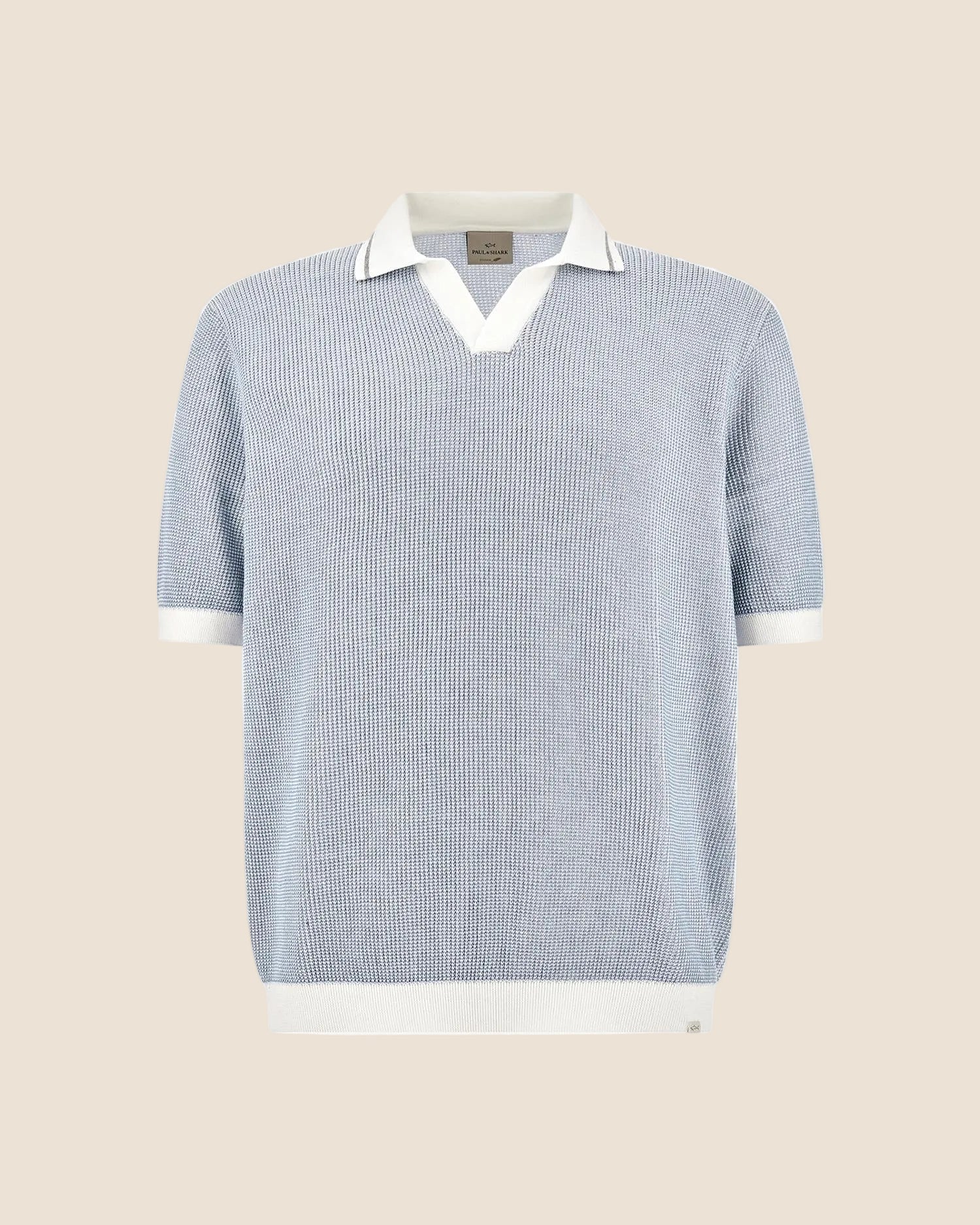 Polo Skjorte Bomull - Lys blå