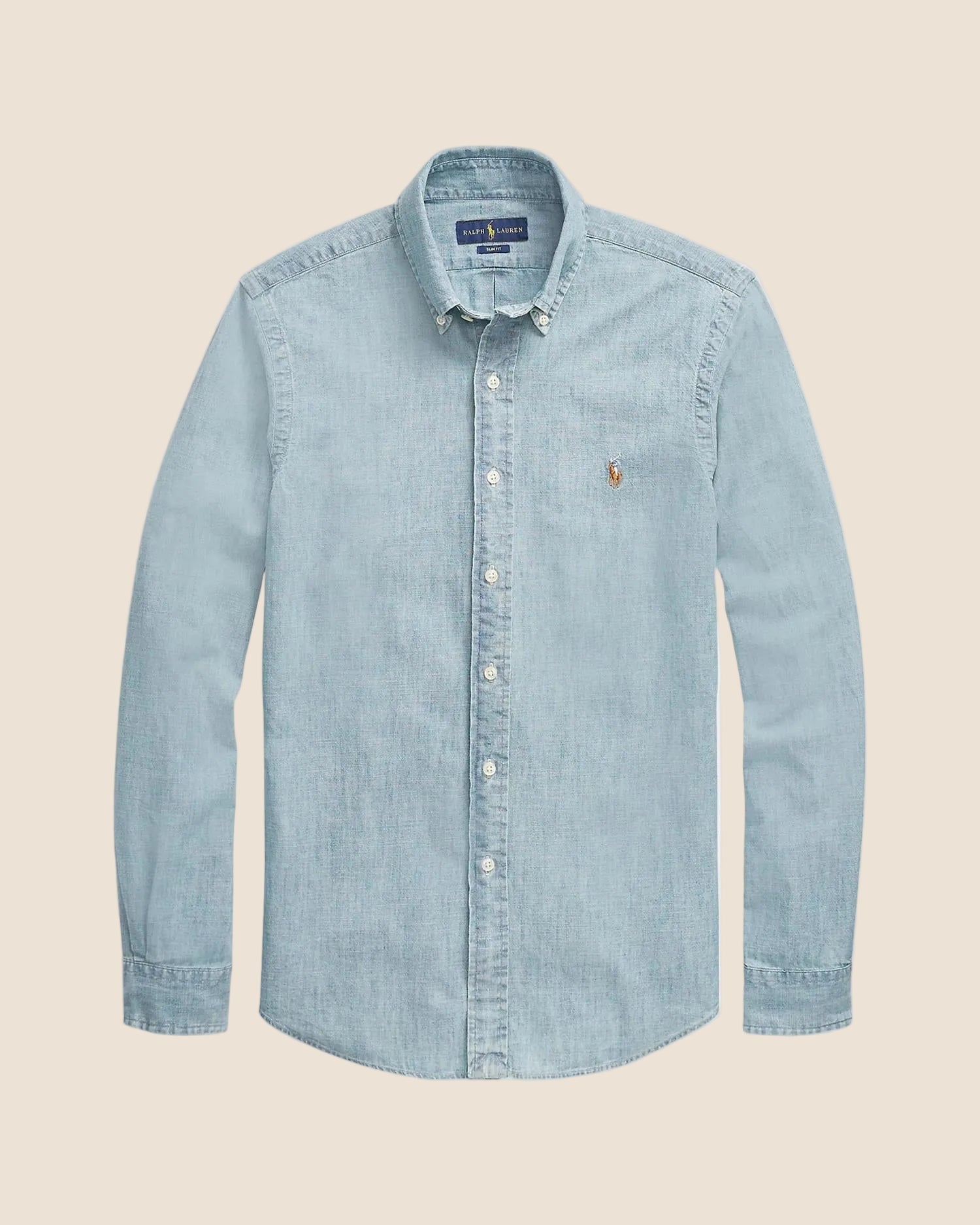 Chambray Skjorte Custom - Blå