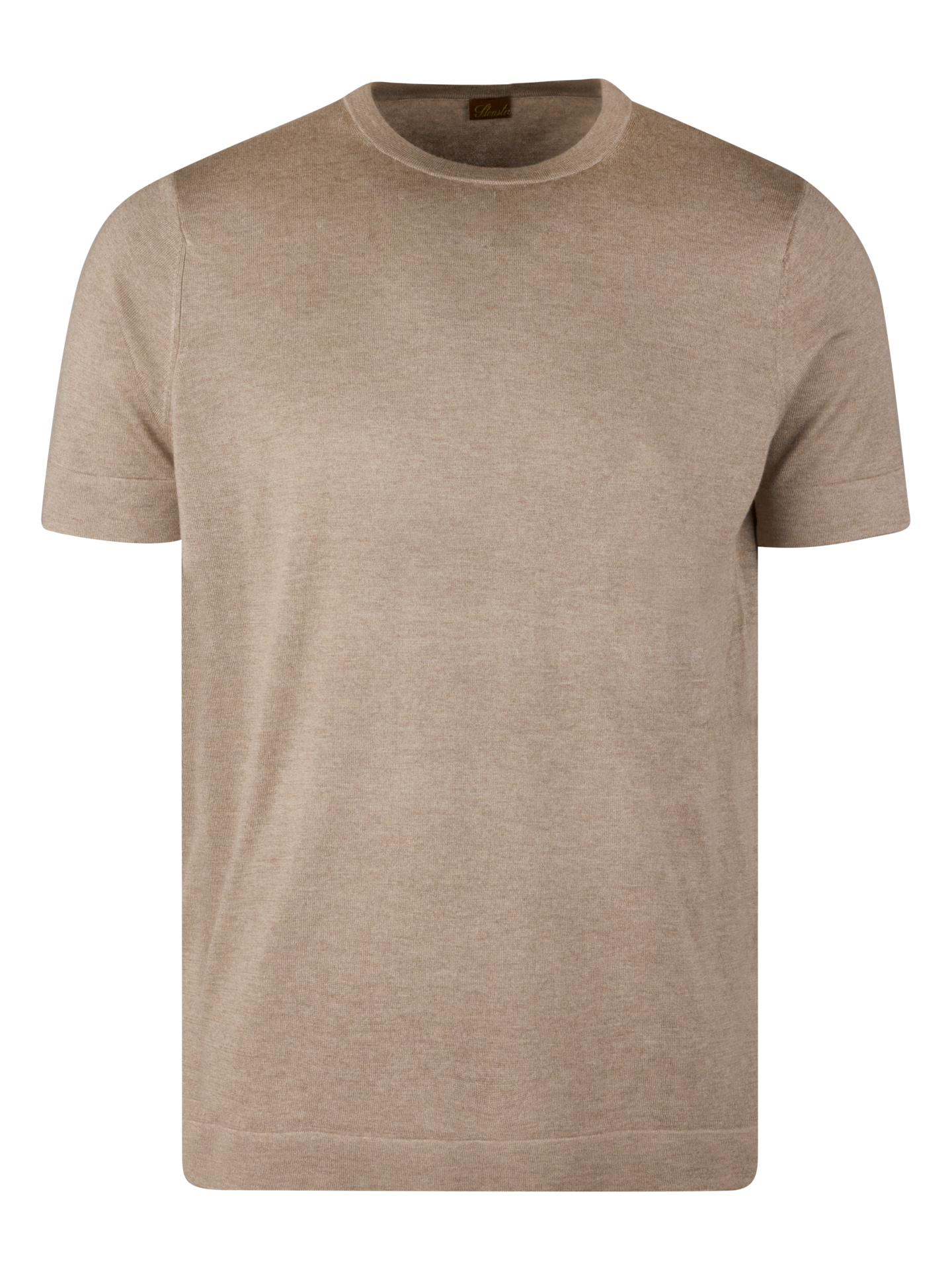 Cashmere/Silke T-Skjorte - Beige