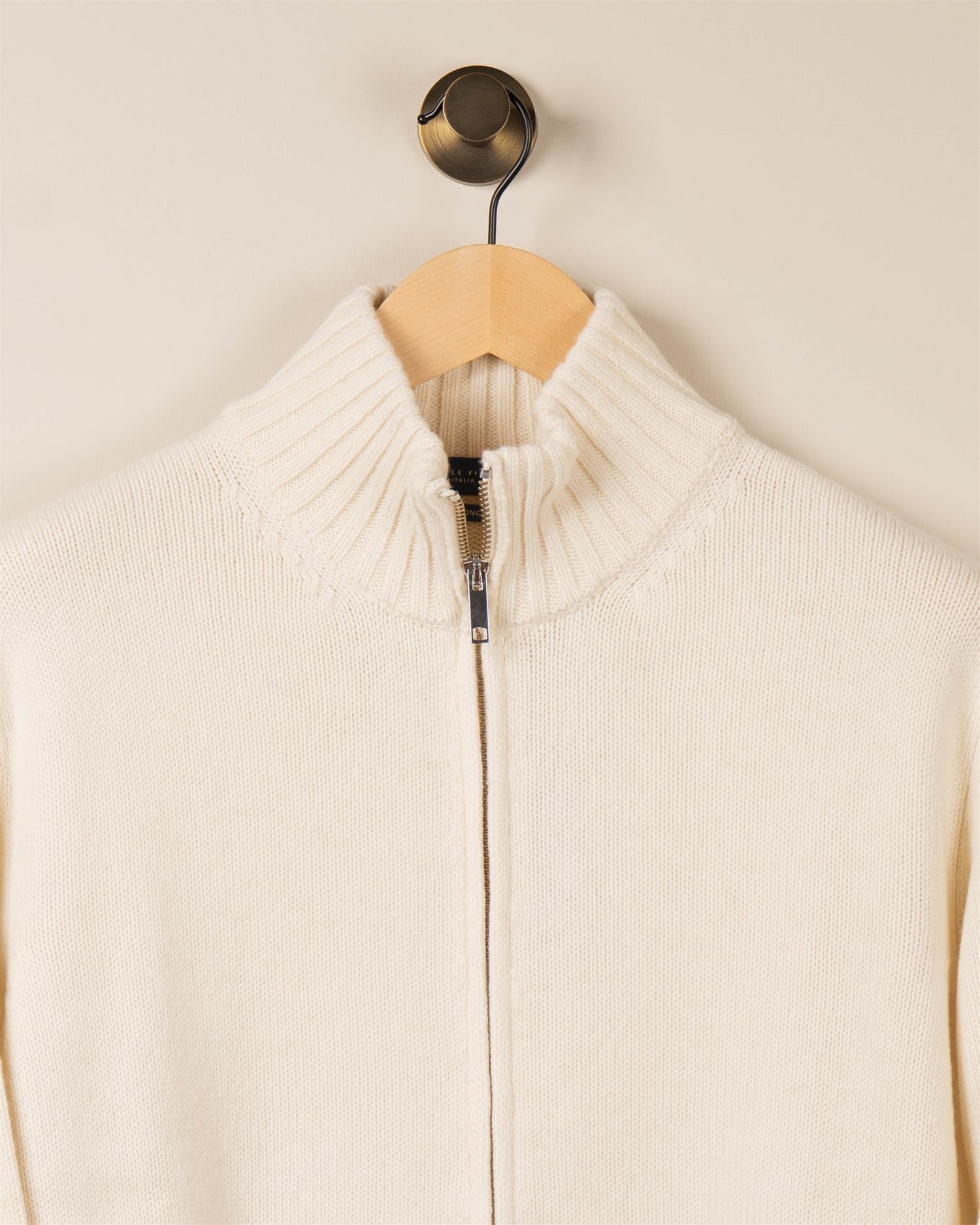 Full Zip Cardigan - Krem