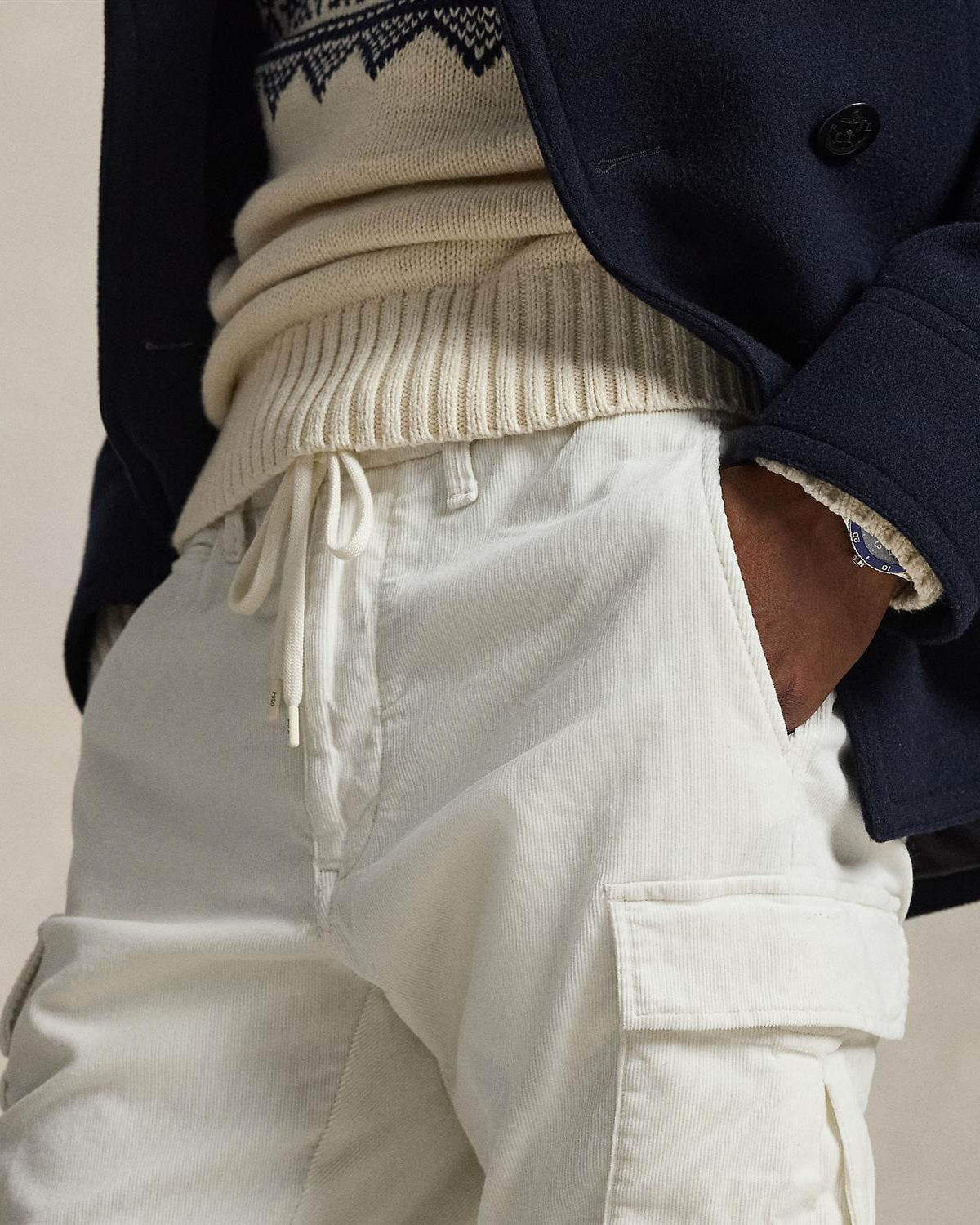 Cord Cargo-Pant - Krem