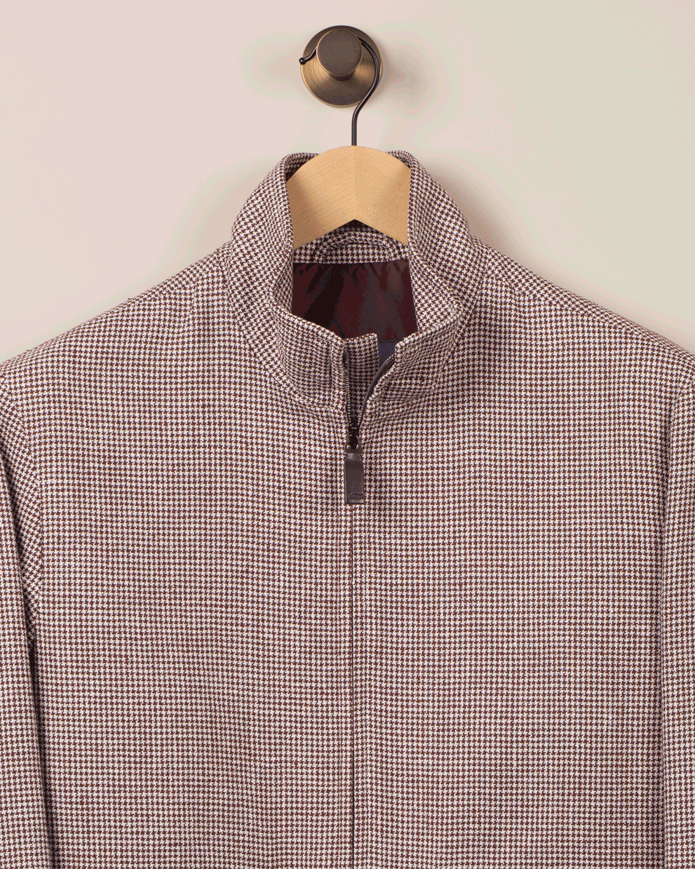 Rutet Lin Bomber - Burgunder