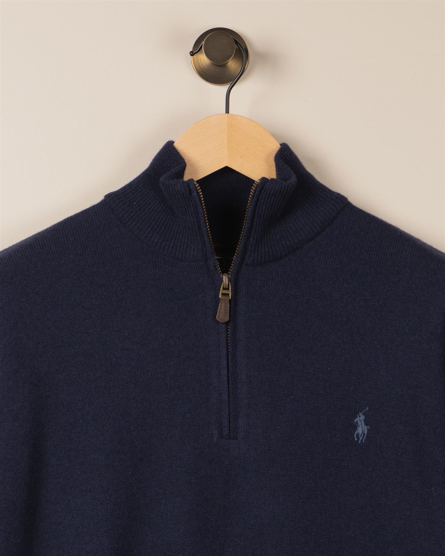 Rustikk Merino Half Zip - Navy