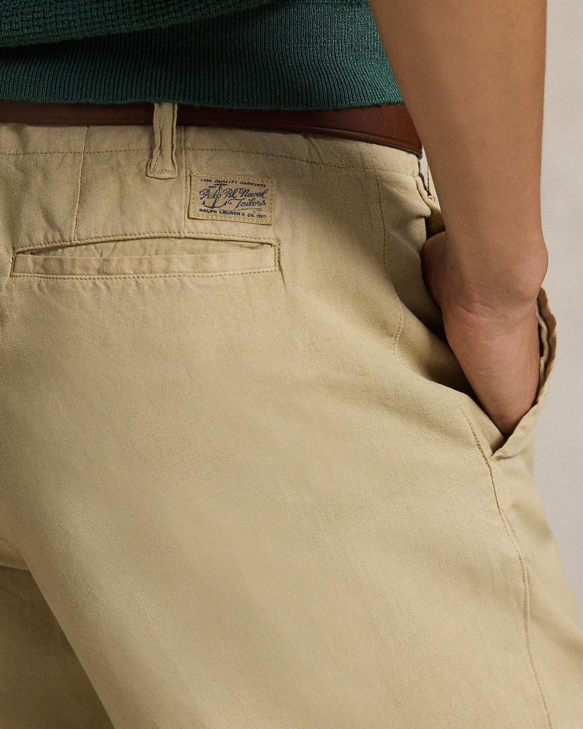 Maritim Bomull/Lin Shorts - Beige