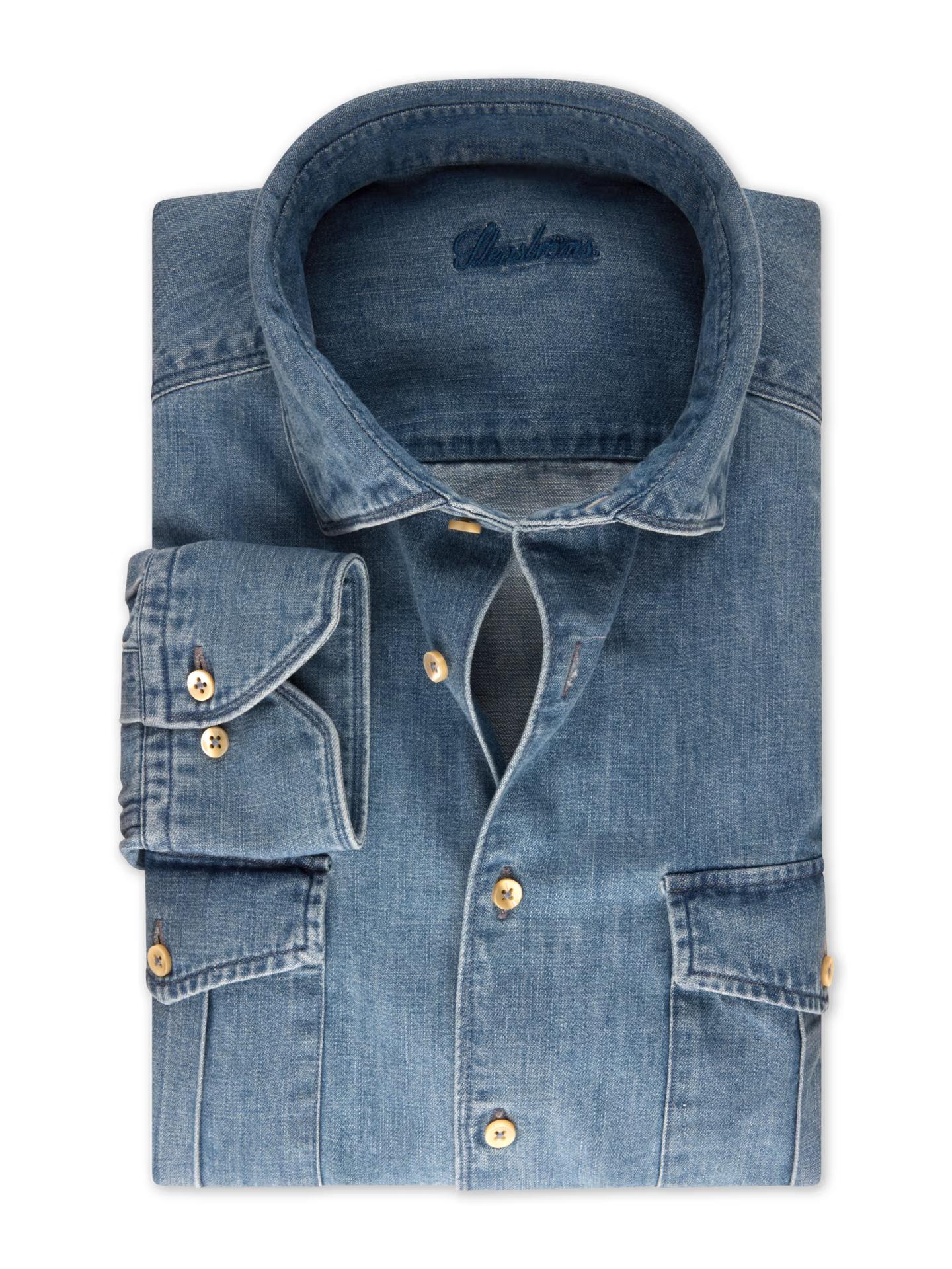Regular Denim Pocket Overshirt - Blå