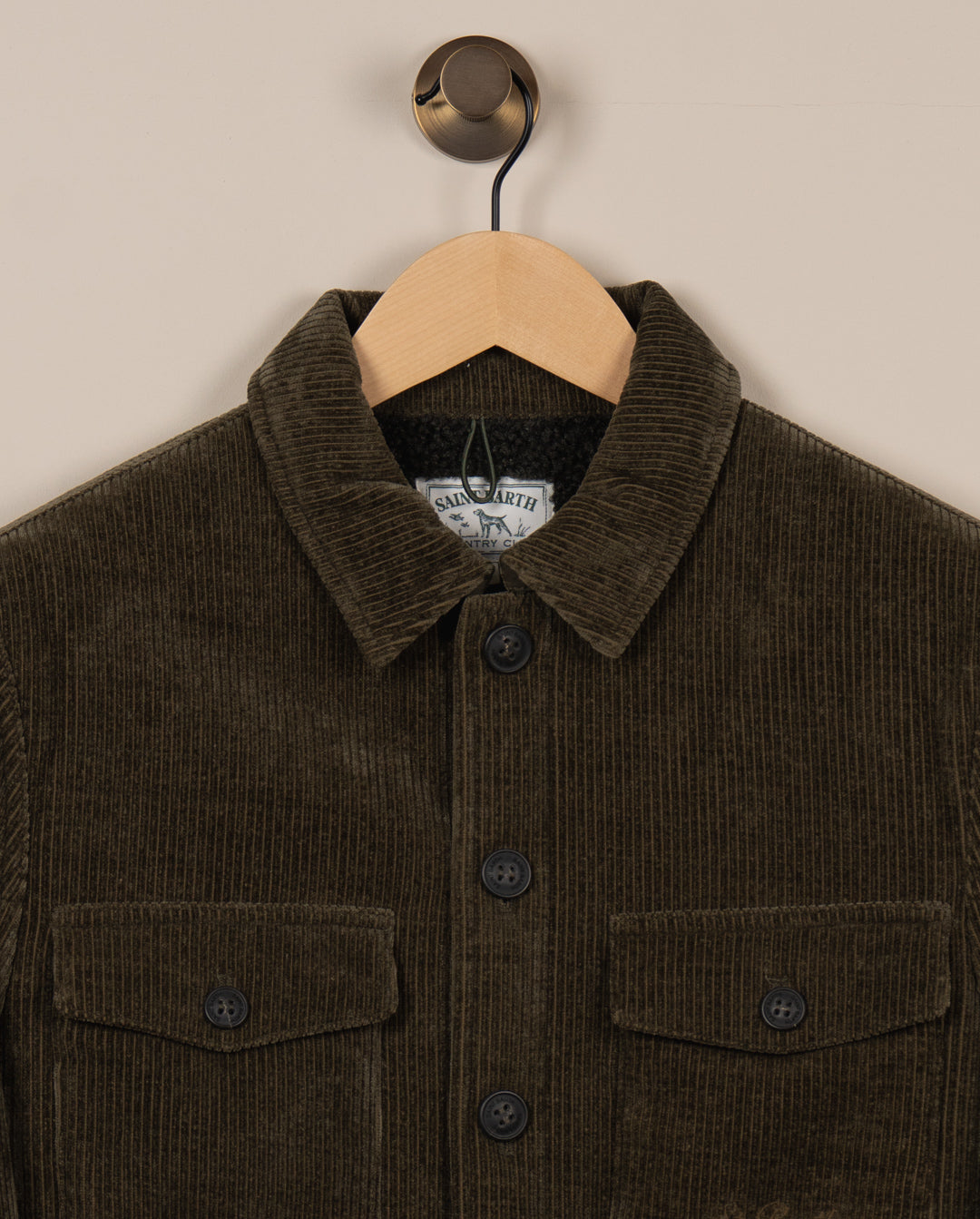 Landeck overshirt i kordfløyel - Oliven