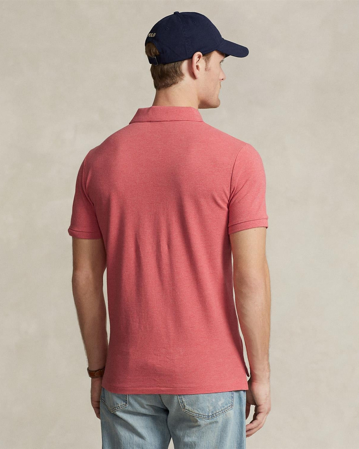 Custom Slim Fit Polo Vasket Rød