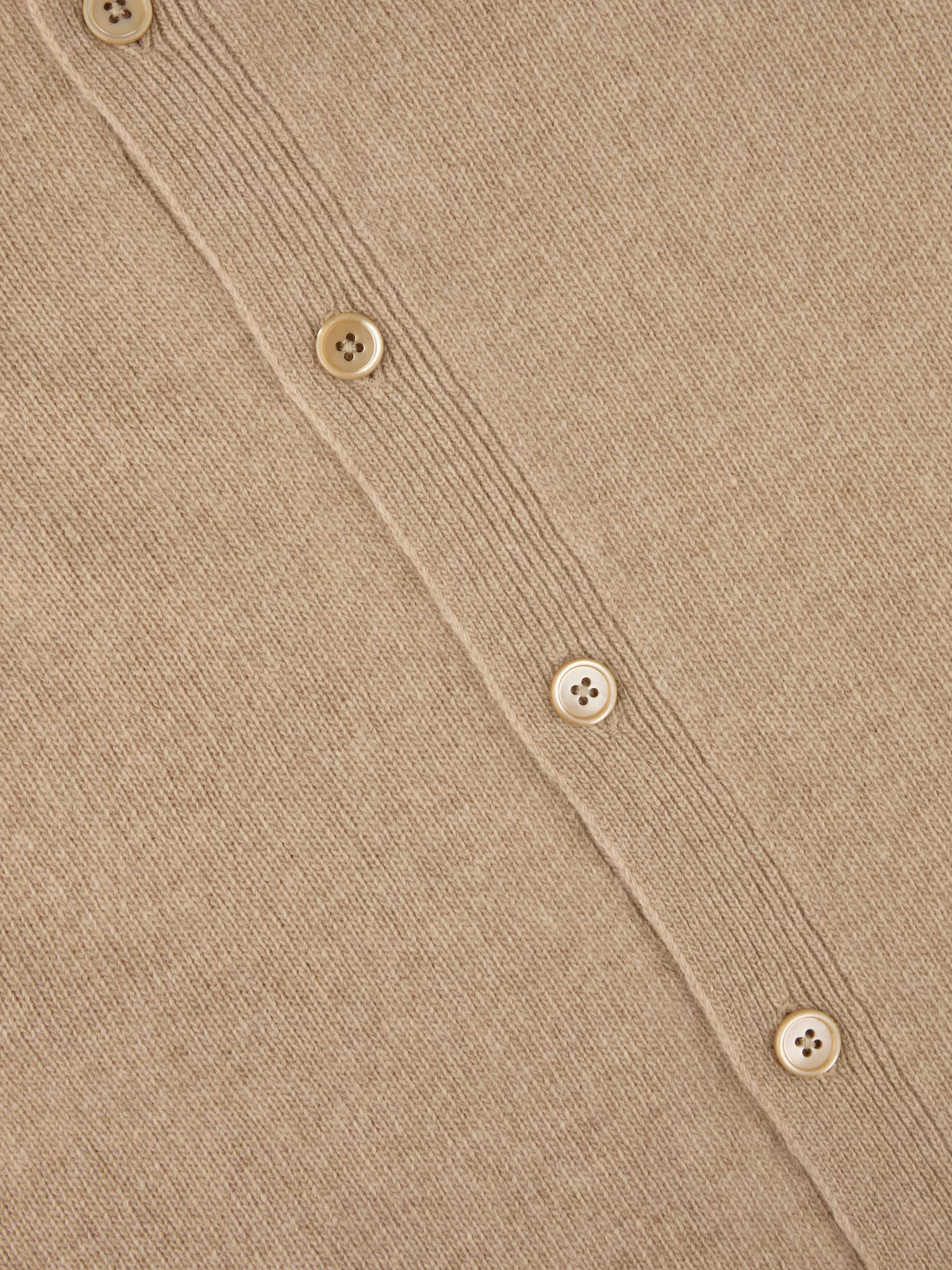 Cardigan merinoull polokrage - Beige