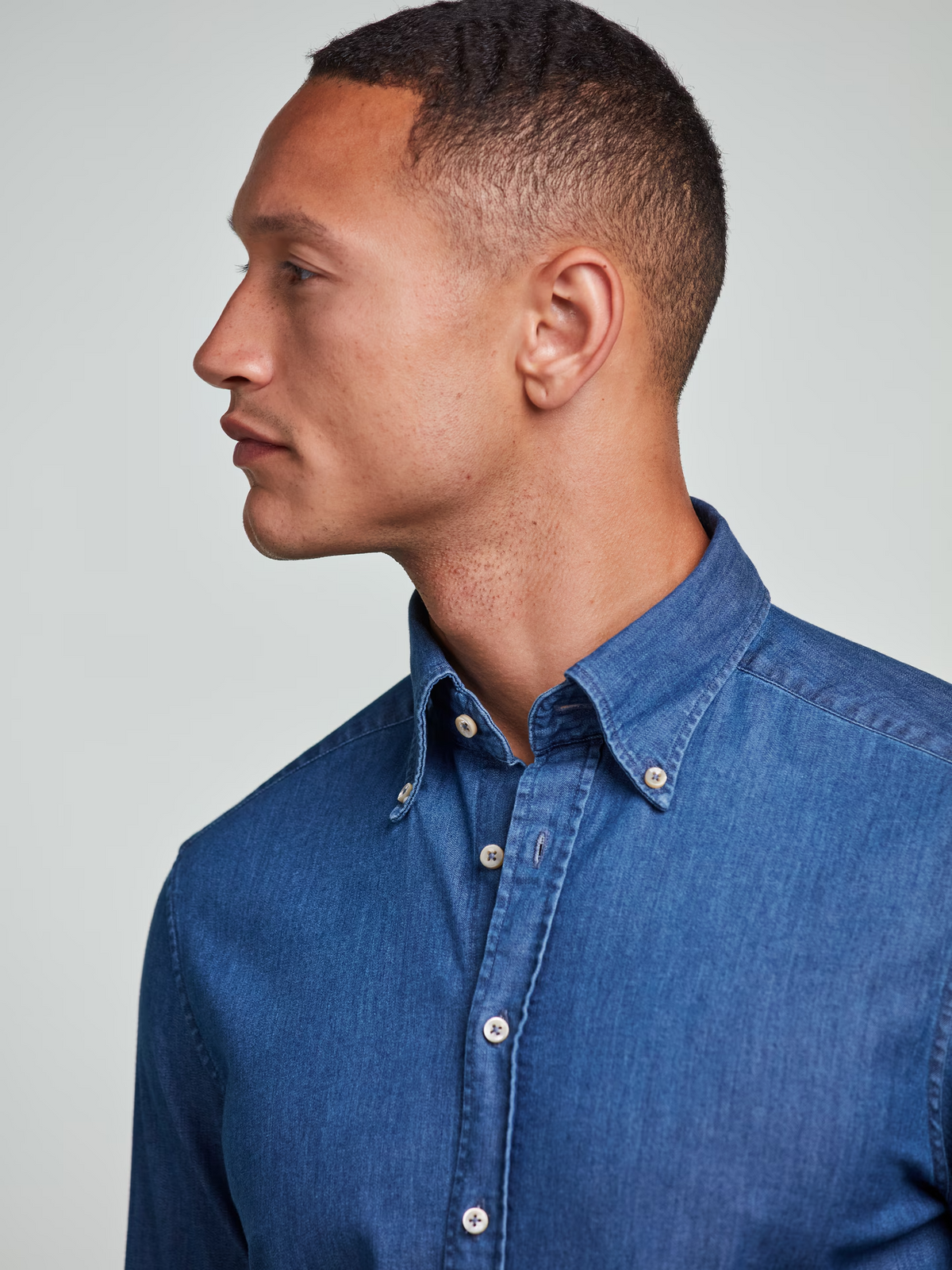 Denim Skjorte Slimline - Blå