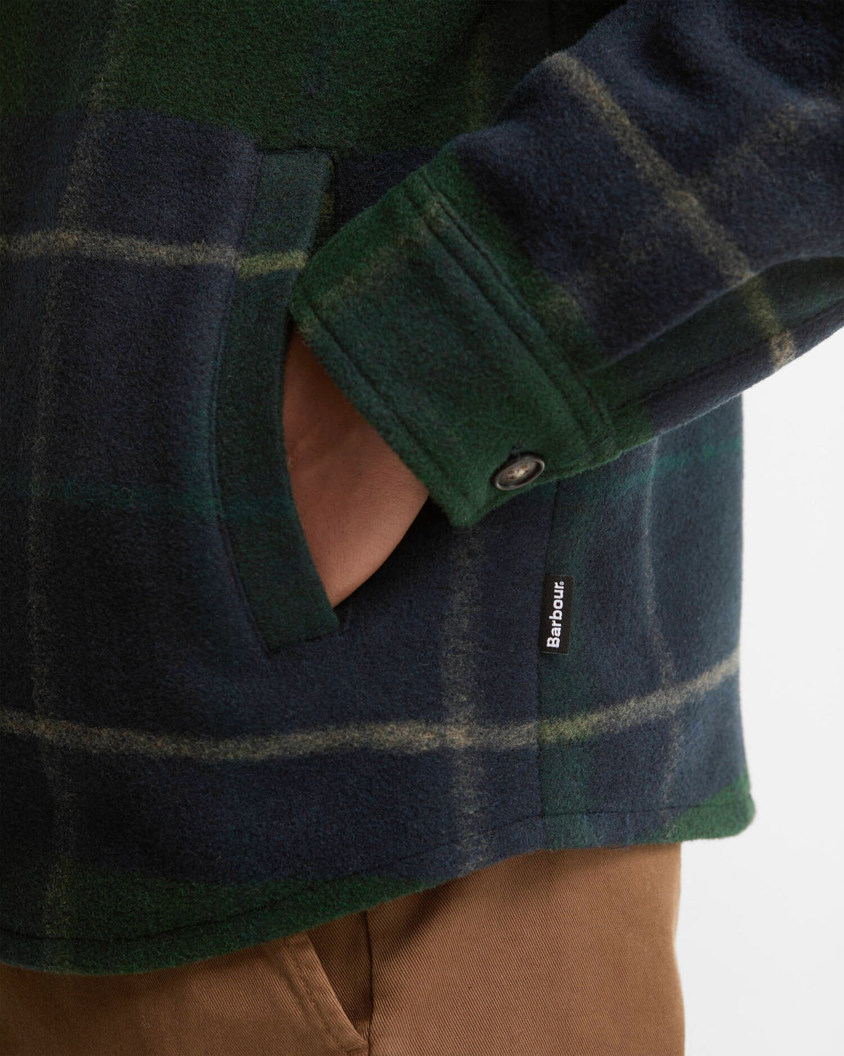 Woodlane rutet overshirt - Marine/grønn