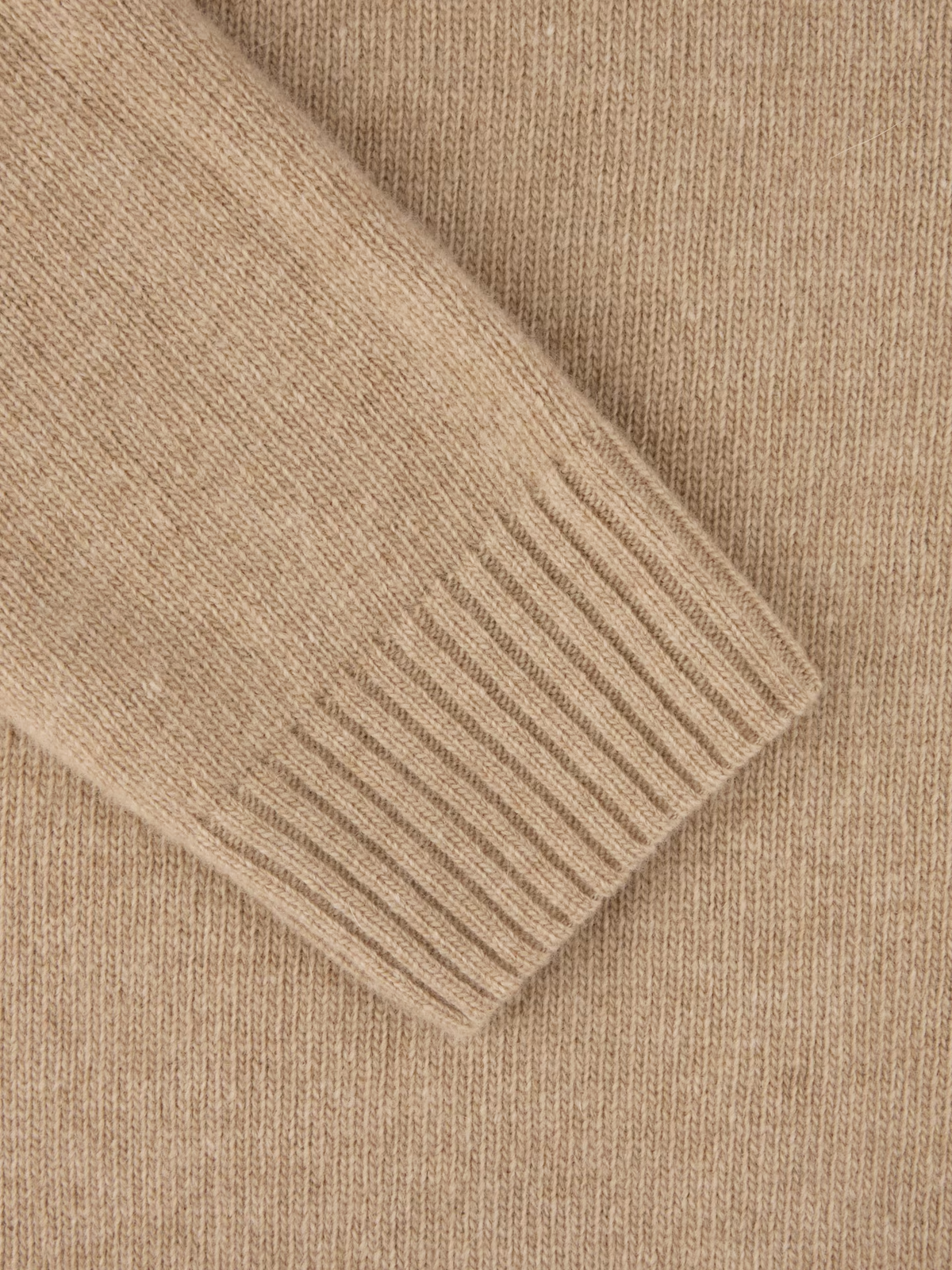 Cardigan merinoull polokrage - Beige