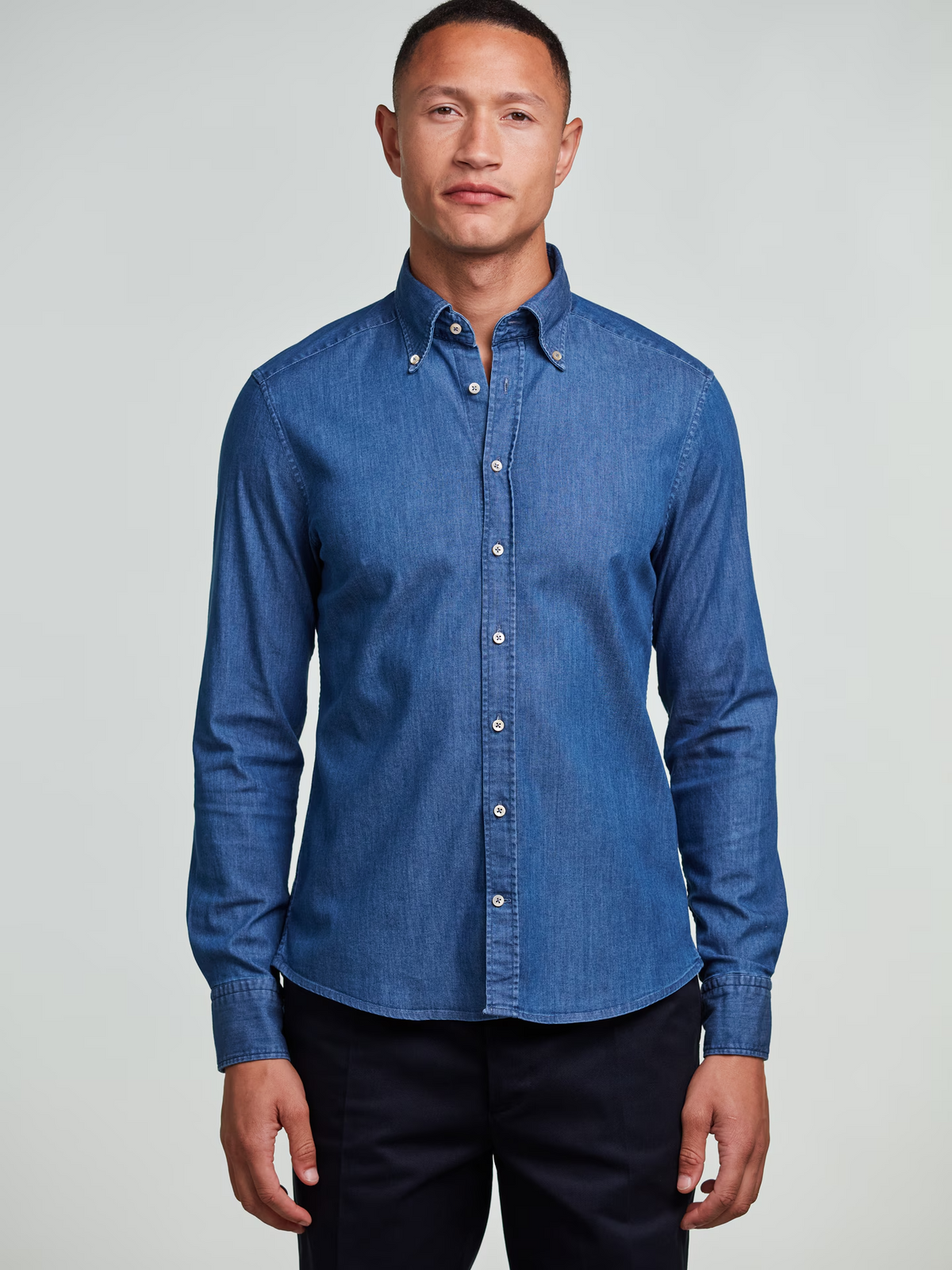 Denim Skjorte Slimline - Blå