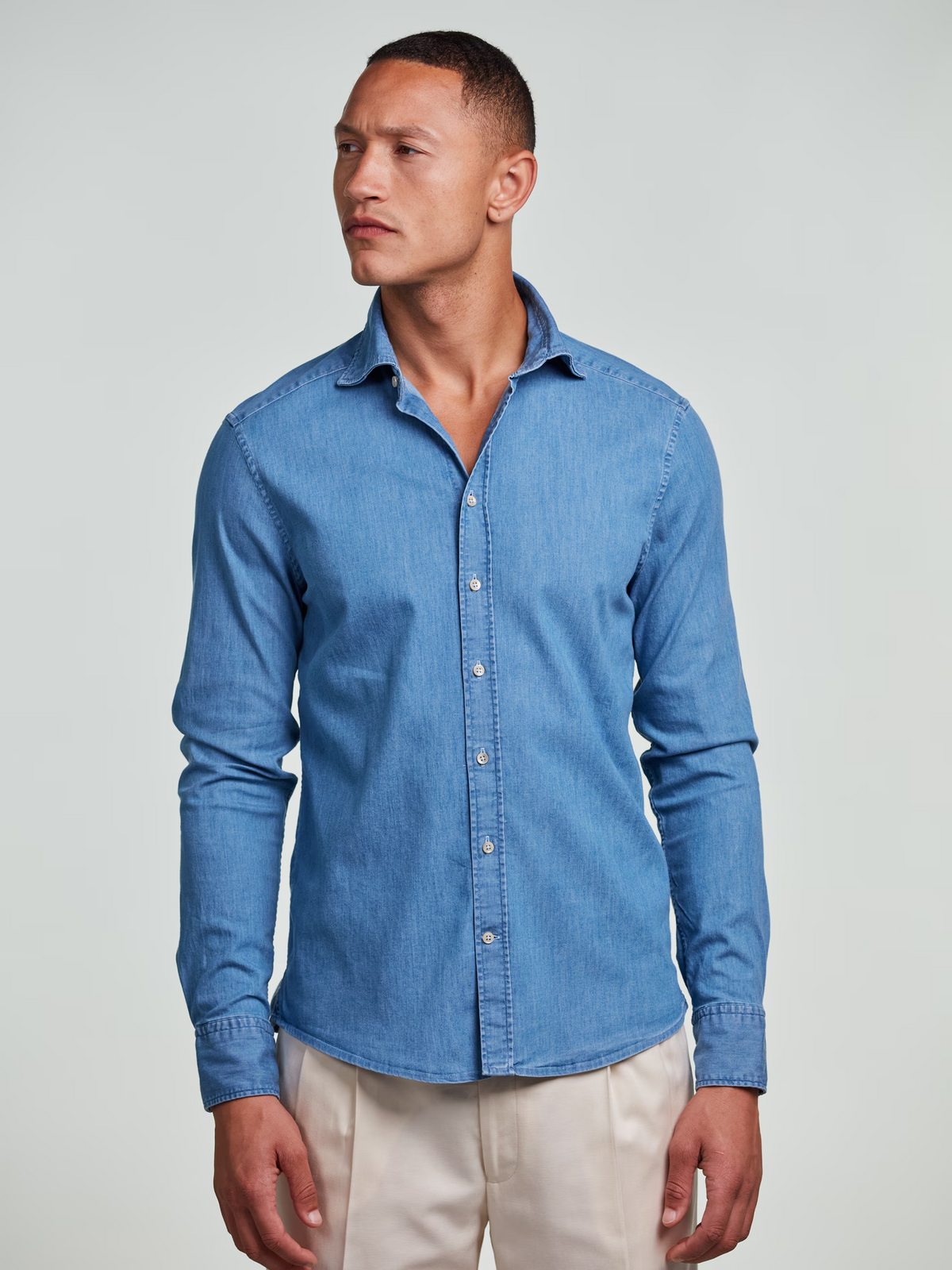 Denim Skjorte Slimfit - Blå