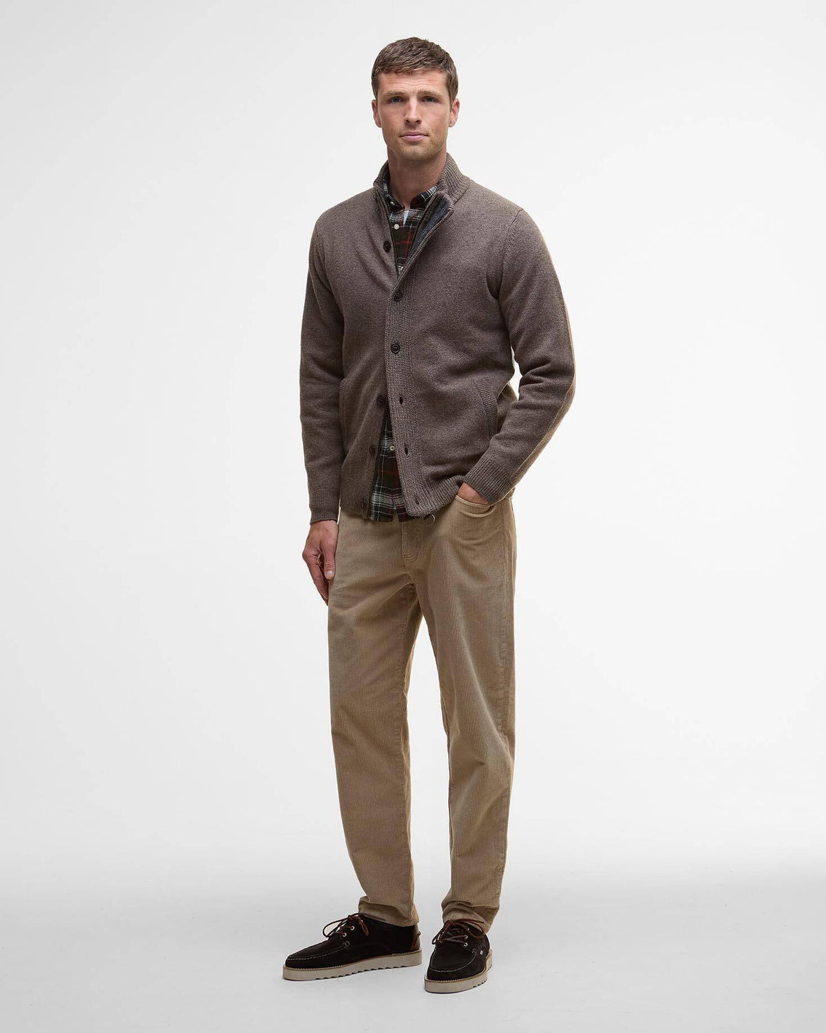 Patch Zip Thourgh - Mørk Beige