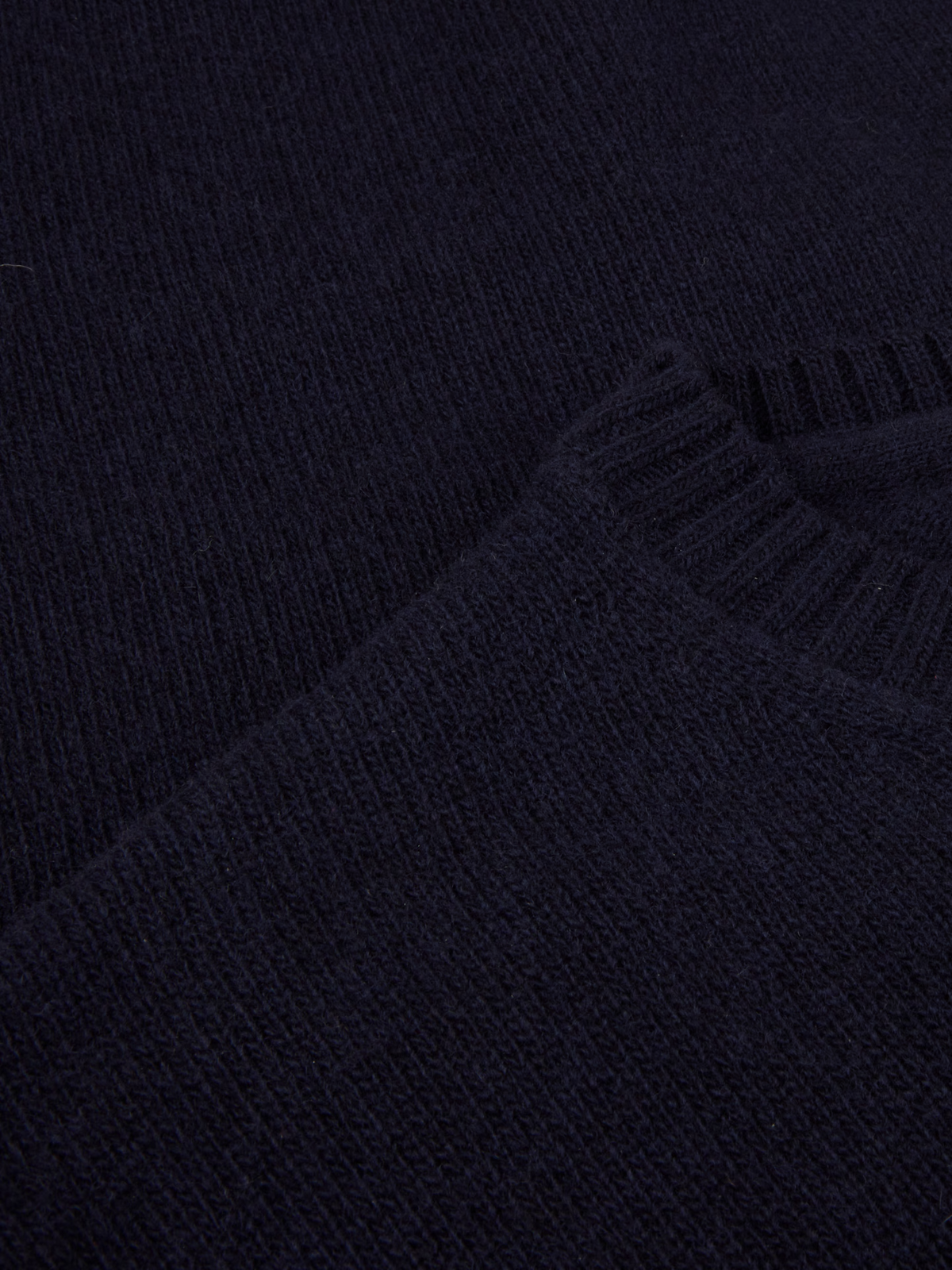 Grovstrikket genser med rund hals- Navy