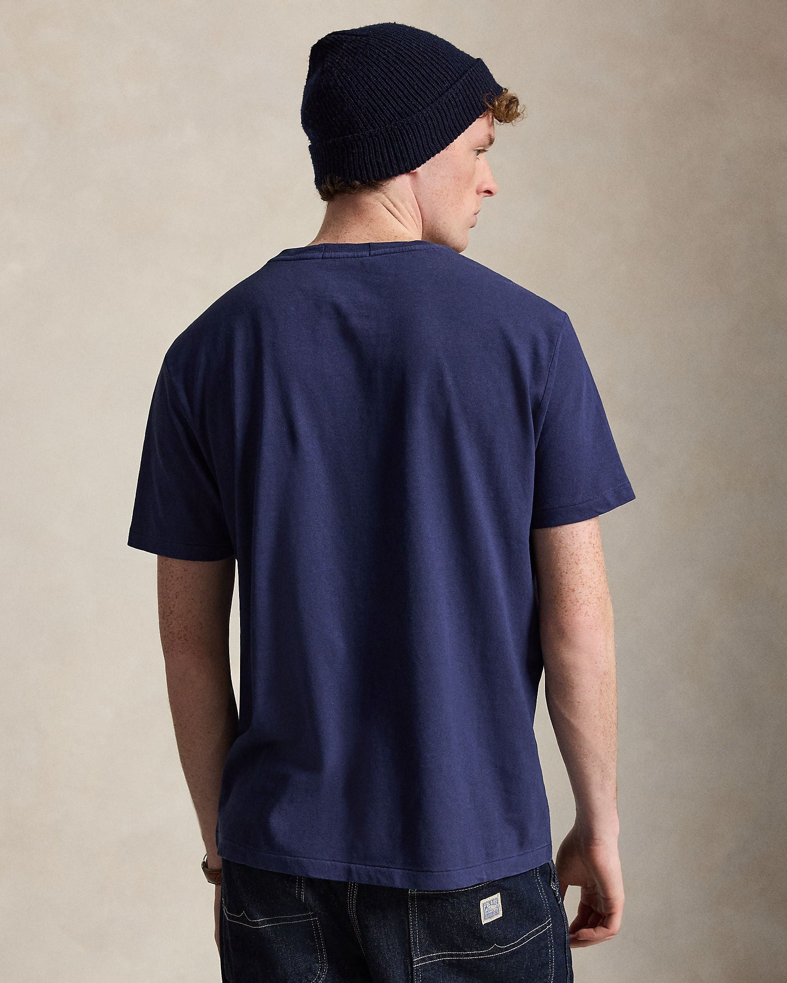 T-Shirt med lomme - Navy