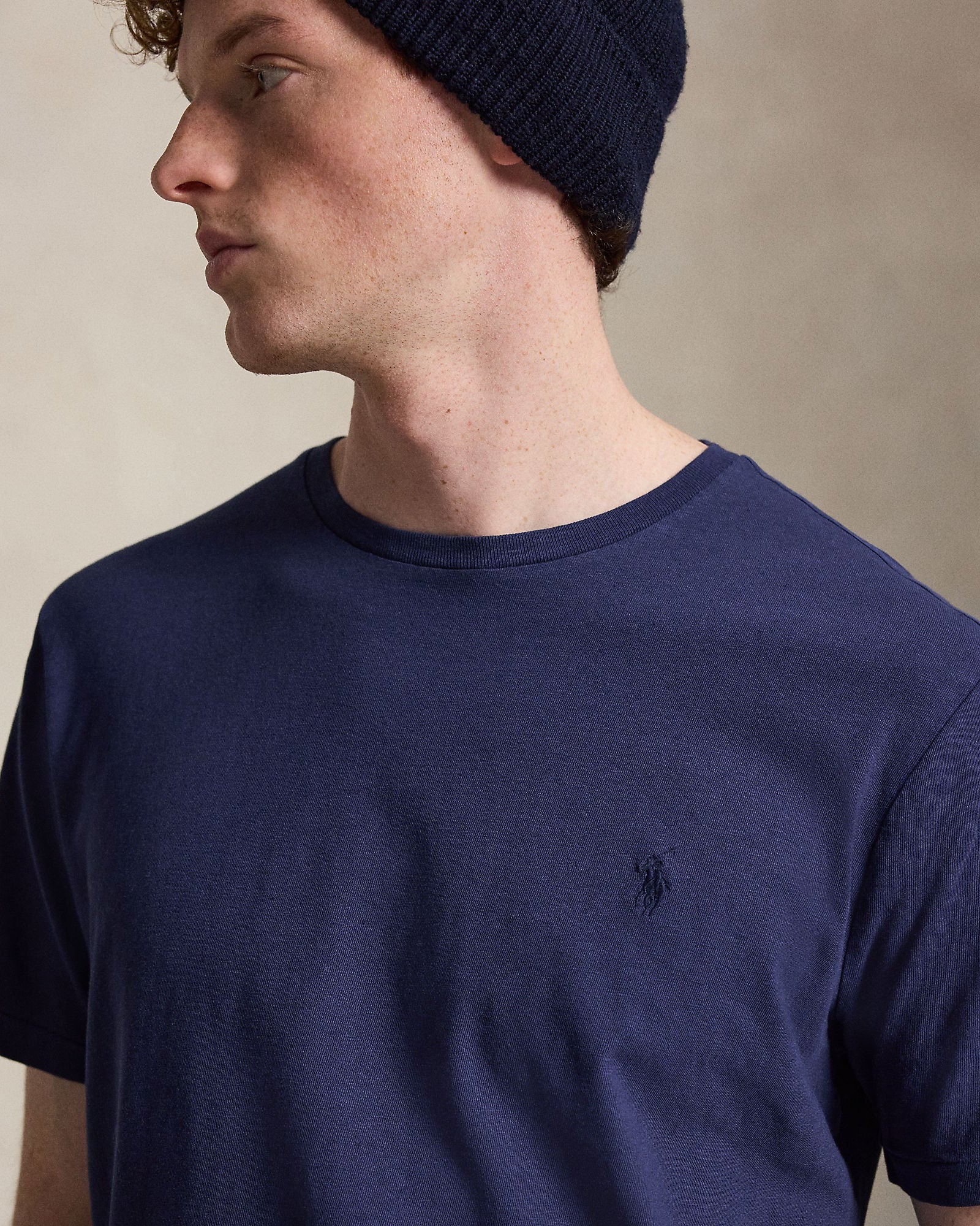 T-Shirt med lomme - Navy