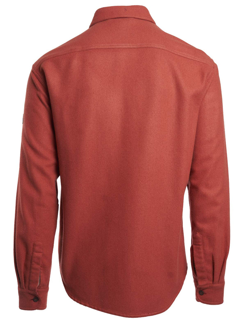Ull Overshirt Vasket Rød-Paul & Shark-www.gunnaroye.no