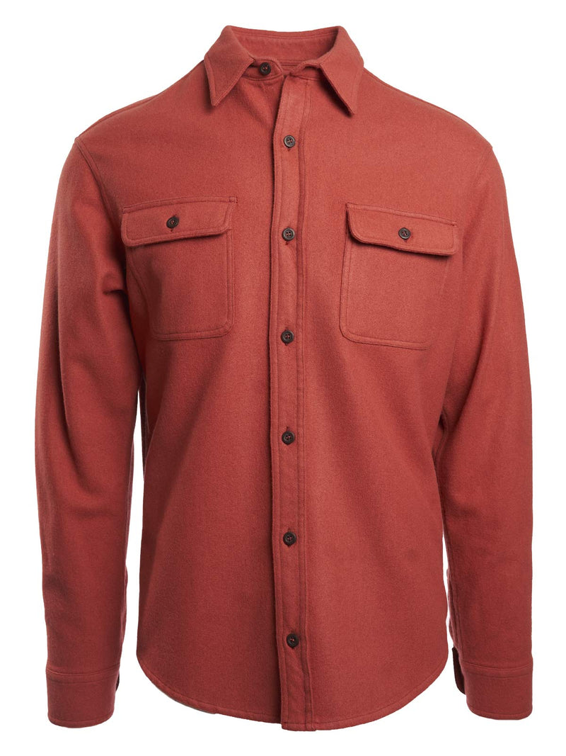 Ull Overshirt Vasket Rød-Paul & Shark-www.gunnaroye.no